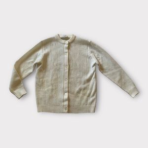 NWT white sweater/cardigan, vintage 60s/70s